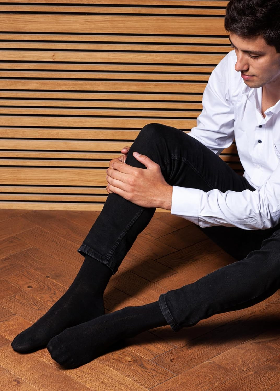 NUDUS Men’S Cotton Dress Socks - 5 Pair Gift Box - Soft, Thin and Breathable