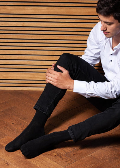 NUDUS Men’S Cotton Dress Socks - 5 Pair Gift Box - Soft, Thin and Breathable