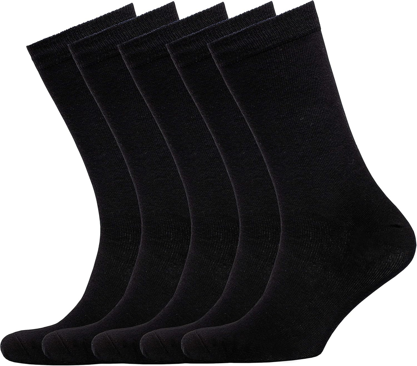 NUDUS Men’S Cotton Dress Socks - 5 Pair Gift Box - Soft, Thin and Breathable