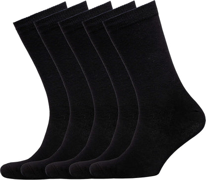 NUDUS Men’S Cotton Dress Socks - 5 Pair Gift Box - Soft, Thin and Breathable