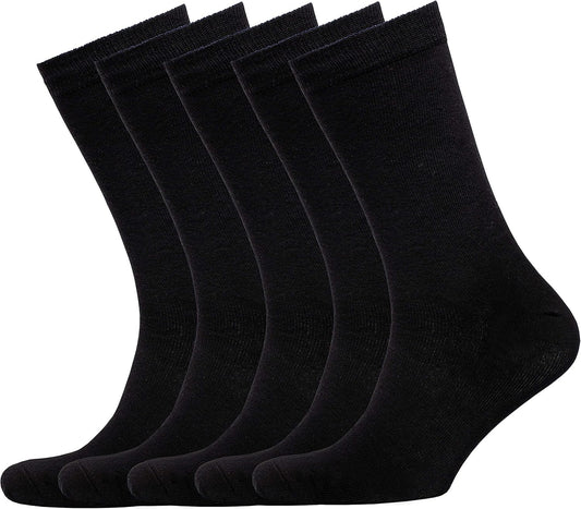 NUDUS Men’S Cotton Dress Socks - 5 Pair Gift Box - Soft, Thin and Breathable