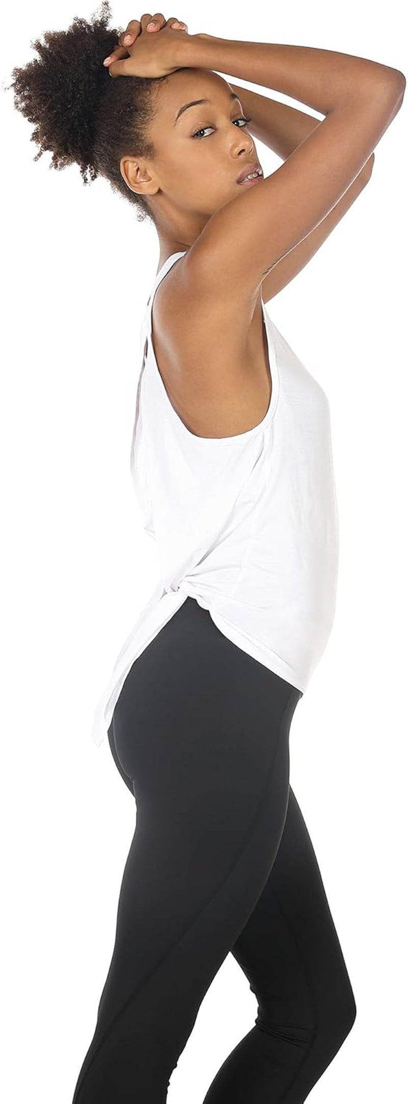 Tie Back Yoga Tops for Women, Lightweight Workout Athletic Tanks, Breathable Gym Shirts